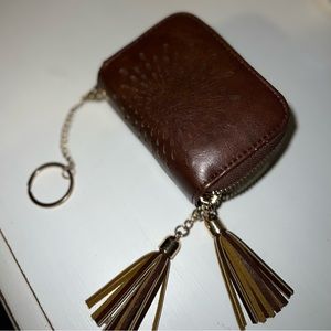 Faux leather boho wallet